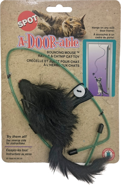 Spot A-Door-Able Bouncing Mouse w/ Catnip - Interactive