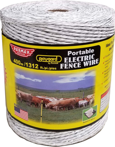 Parmak Heavy Duty Polywire, White, 1312 ft