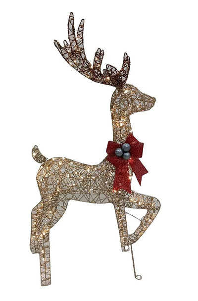 Santas Forest 36088 Rattan Reindeer Buck Yard Decor