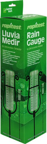 Luster Leaf Rapitest Decorative Rain Gauge W/Stake - Thermometers Clocks Rain Gauge