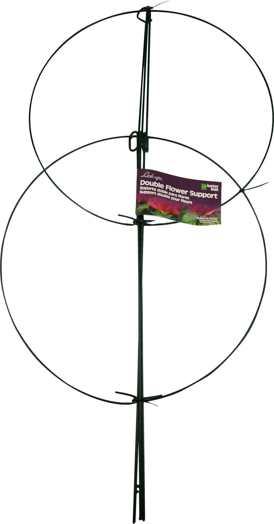 Luster Leaf Link-Ups Double Flower Support, Green, 18x36 in - Stakes and Supports