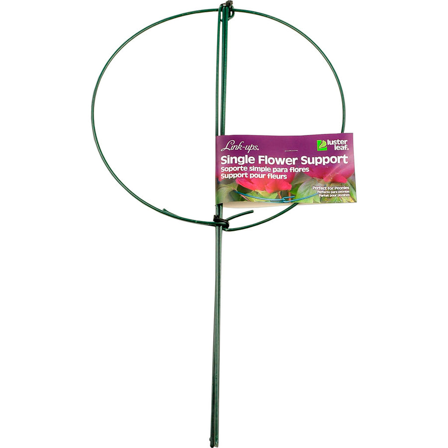 Luster Leaf Link-Ups Single Flower Support, Green, 10x18 in - Stakes and Supports