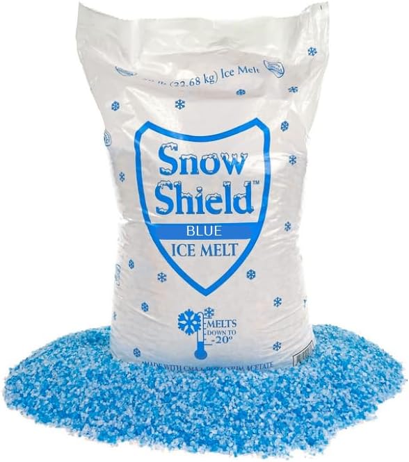 Blue Snow Shield Ice Melt (50 LBS) - A Pet Safe Ice Melt That is Effective Below Zero Degrees and is Safe for Our Children, Our Pets and Our Earth