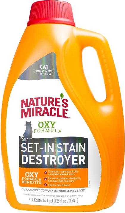 Nature's Miracle Oxy Formula Pour for Cats, Orange, 1 gal - Stain and Odor Removers