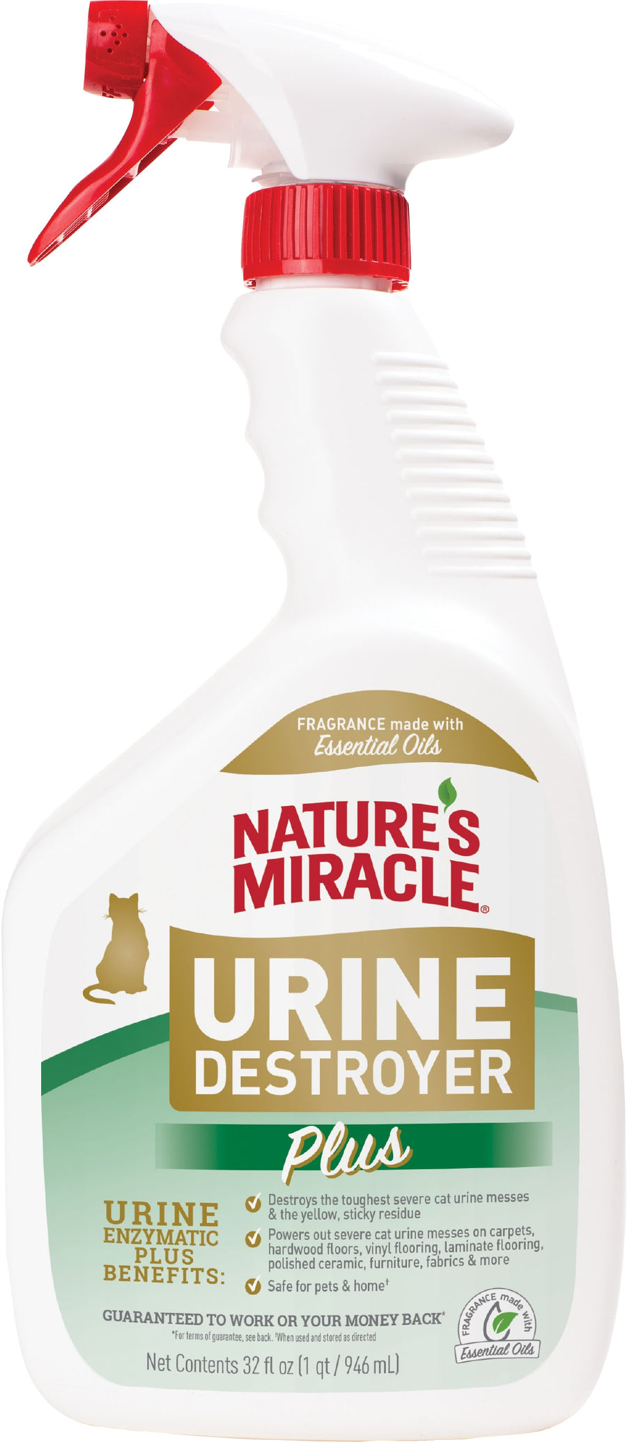 Nature's Miracle Urine Destroyer Plus for Cats, 32 oz - Stain and Odor Removers