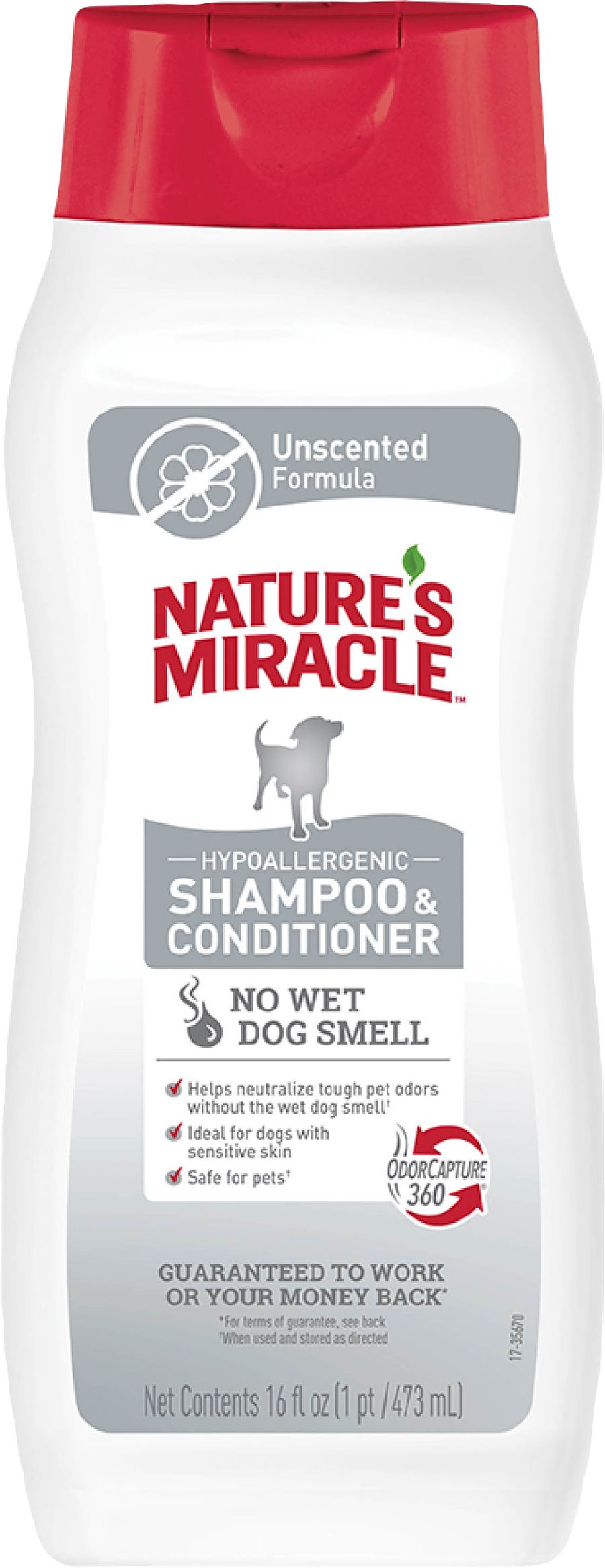 Nature's Miracle Hypoallergen Odor Ctrl Shamp/Cond, Unscented, 16 oz - Shampoos & Wipes