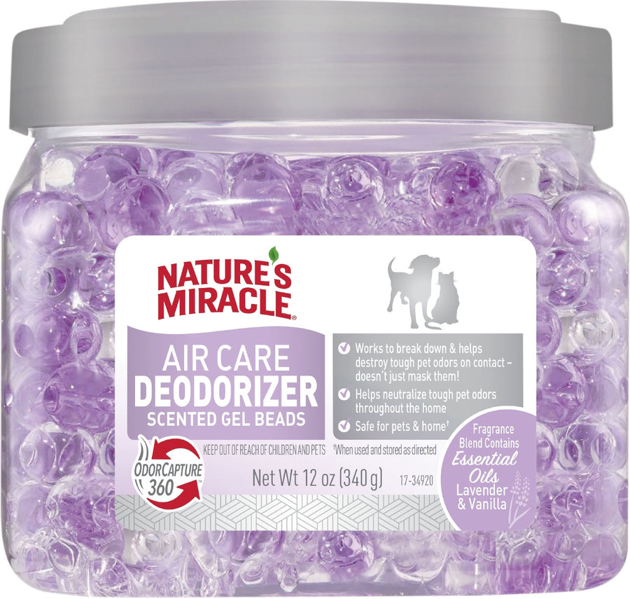 Nature's Miracle Air Care Deodorizer Gel Beads, Lavender/Vanilla, 12 oz - Air Fresheners