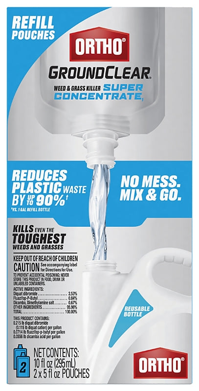 Ortho GroundClear Series 4656705 Grass and Weed Killer Super Concentrated Refill