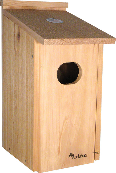 Audubon Wood Duck Cedar Nestbox, Tan, 14.75x11x23 in - Houses-Bird
