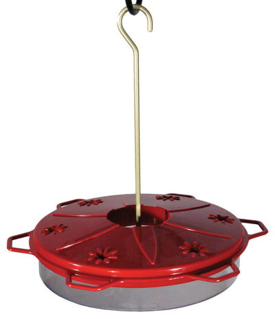 Audubon Classic Plastic Hummingbird Dish Feeder, Red, 12 oz Cap - Hummingbird Feeders-Plastic