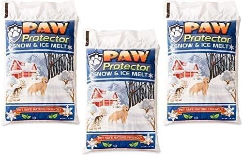 Pet Friendly Ice Melt - Pet Safe Salt for Melting Ice and Snow on Driveways, Walkways, and Sidewalks - Ice Salt That's Safe for Pets, Especially Dogs Three 20 lb Bags