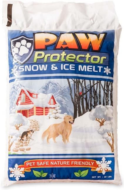 Pet Friendly Ice Melt - Pet Safe Salt for Melting Ice and Snow on Driveways, Walkways, and Sidewalks - Ice Salt That's Safe for Pets, Especially Dogs 20 lbs