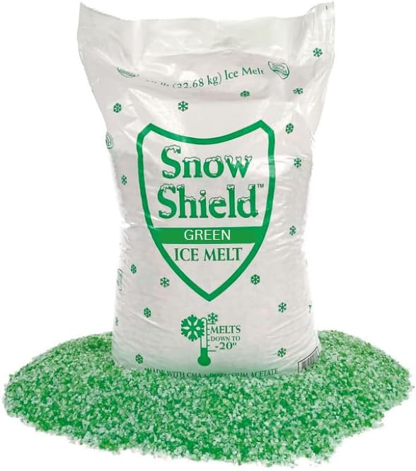 Green Snow Shield Ice Melt (50 LBS) - A Pet Safe Ice Melt That is Effective Below Zero Degrees and is Safe for Our Children
