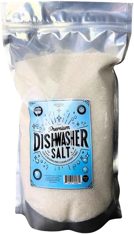Home & Country USA Dishwasher Salt - Eco-Friendly, Residue-Free Cleaning Power (4 lb)