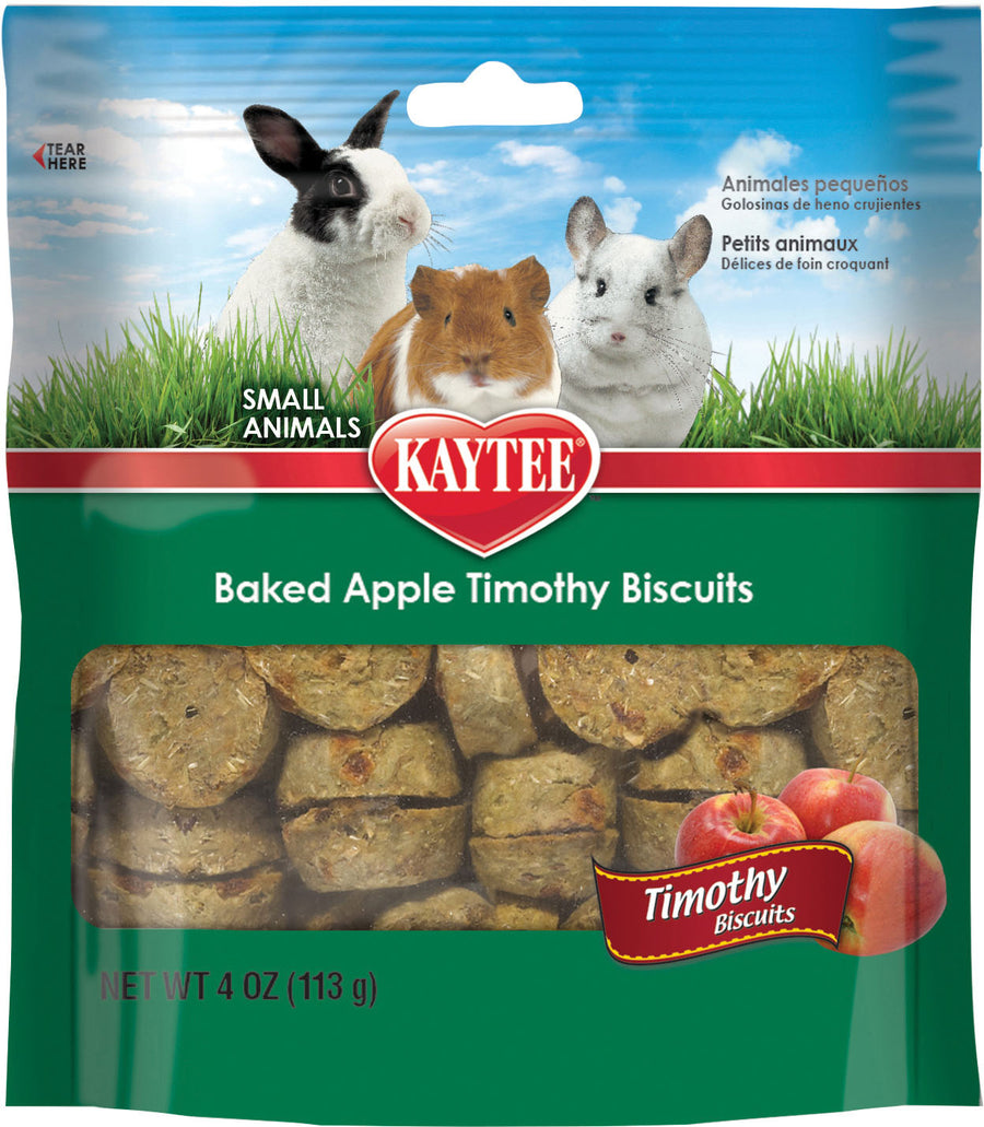 Kaytee Timothy Hay Baked Treat Small Animal, Apple, 4 oz