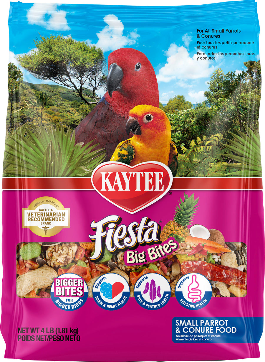 Kaytee Big Bites Diet for SM Parrots/Conures, 4 lb