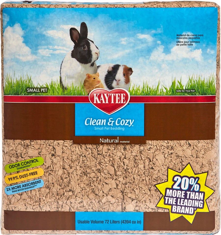 Kaytee Clean & Cozy Small Pet Bedding, Natural, 72 l-4394 Ci - Specialty