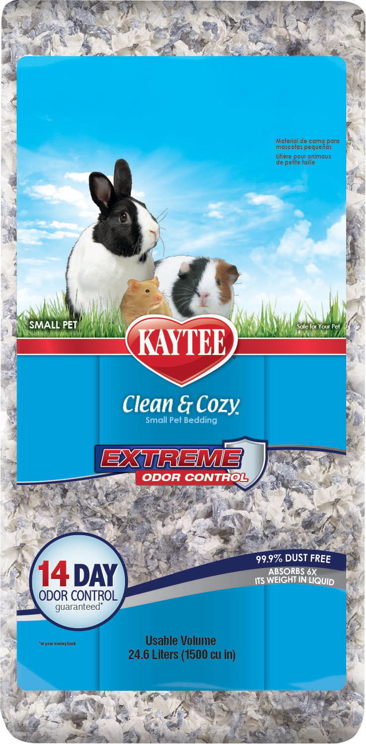 Kaytee Clean & Cozy Extreme Odor Small Pet Bedding, Gray, 24.6 l - Specialty