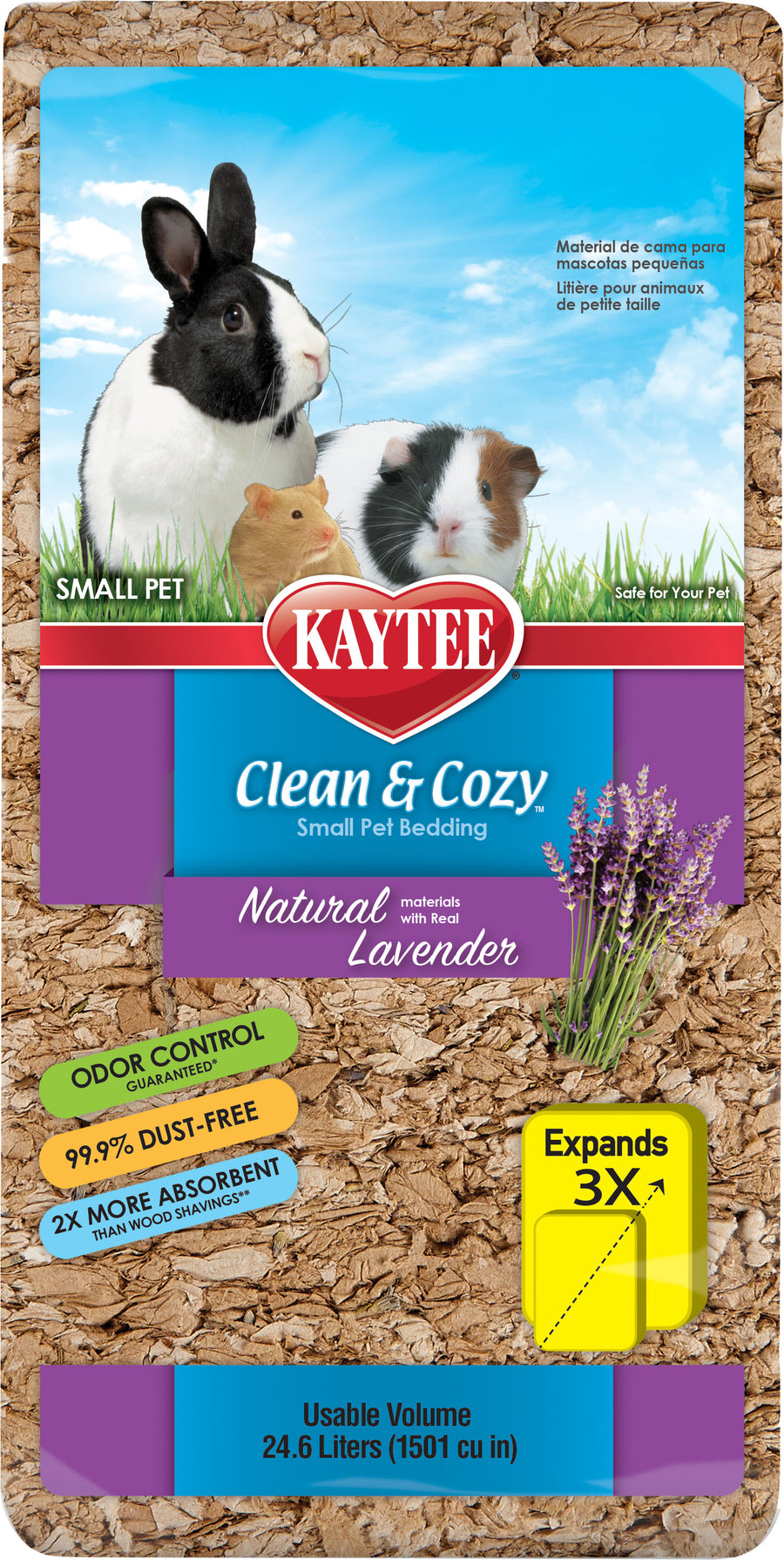 Kaytee Clean & Cozy Natural Small Pet Bedding, Lavender, 24.6 l - Specialty