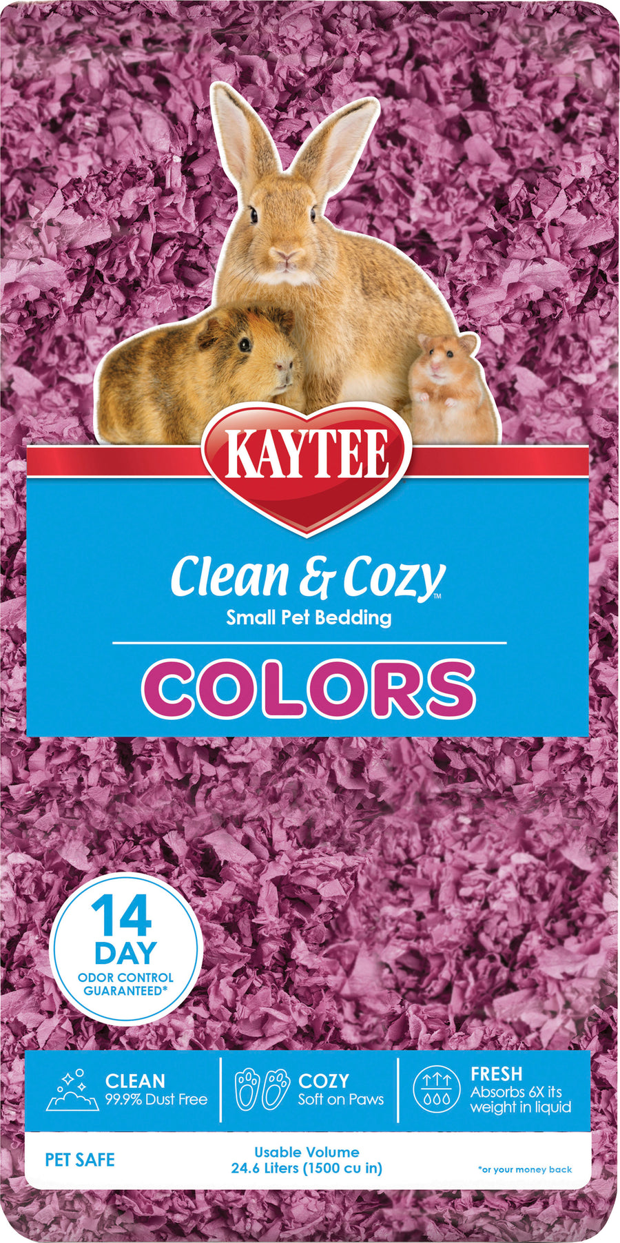 Kaytee Clean & Cozy Small Pet Bedding, Plum, 24.6 l - Specialty