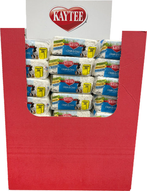 Kaytee Clean & Cozy 1/4 Gaylord Display, Wht, 24.6l-27pc - Specialty