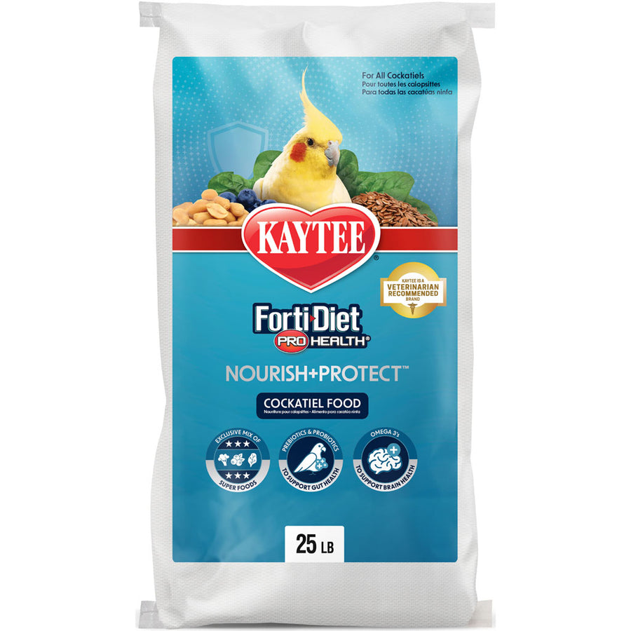Kaytee Fdph Nourish & Protect Cockatiel Food, Cockatiel, 25 lb