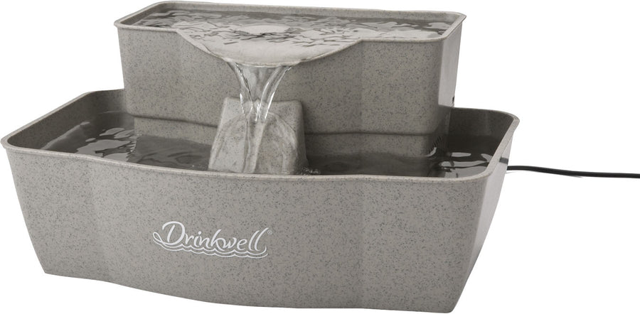 Petsafe Drinkwell Multi-Tier Pet Fountain, Gray, 100 oz - Fountains