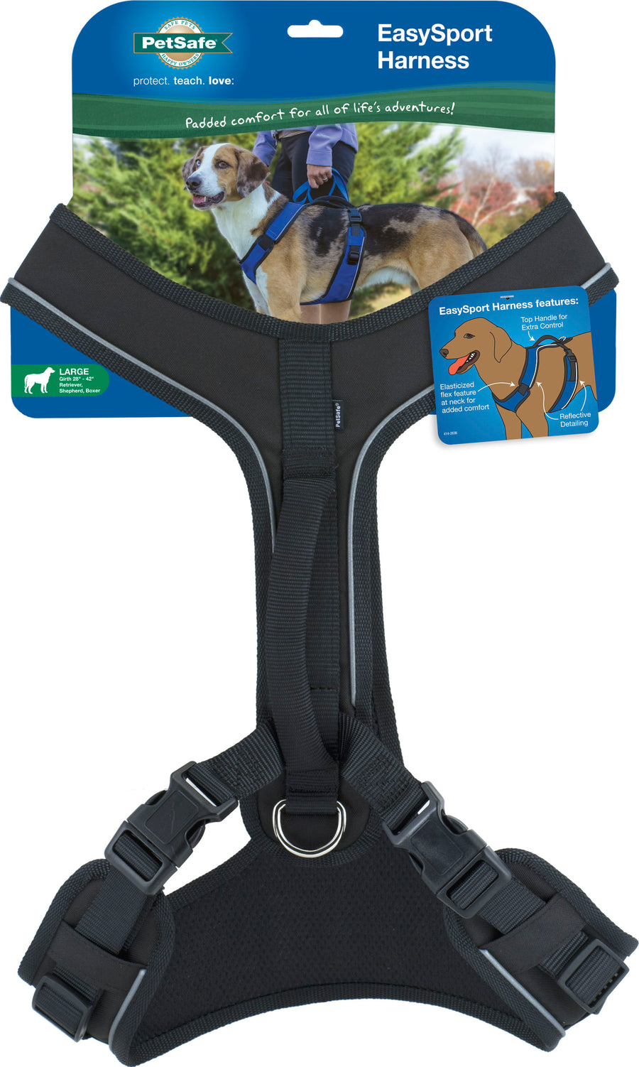 Petsafe Easysport Dog Harness, Black, LG - Harnesses