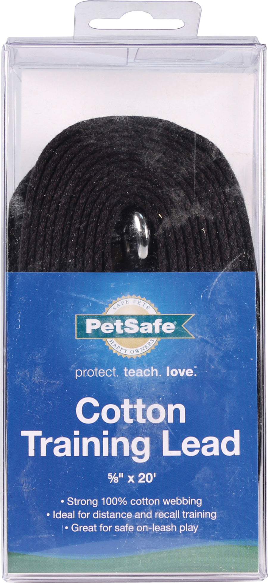 Petsafe Cotton Training Lead, Black, 5/8 in x 20 ft