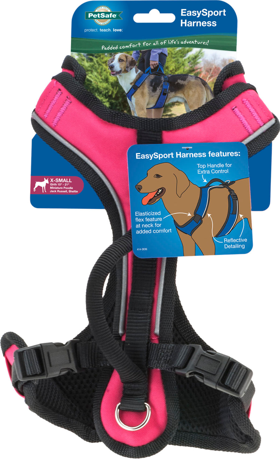 Petsafe Easysport Dog Harness, Pink, XS - Harnesses
