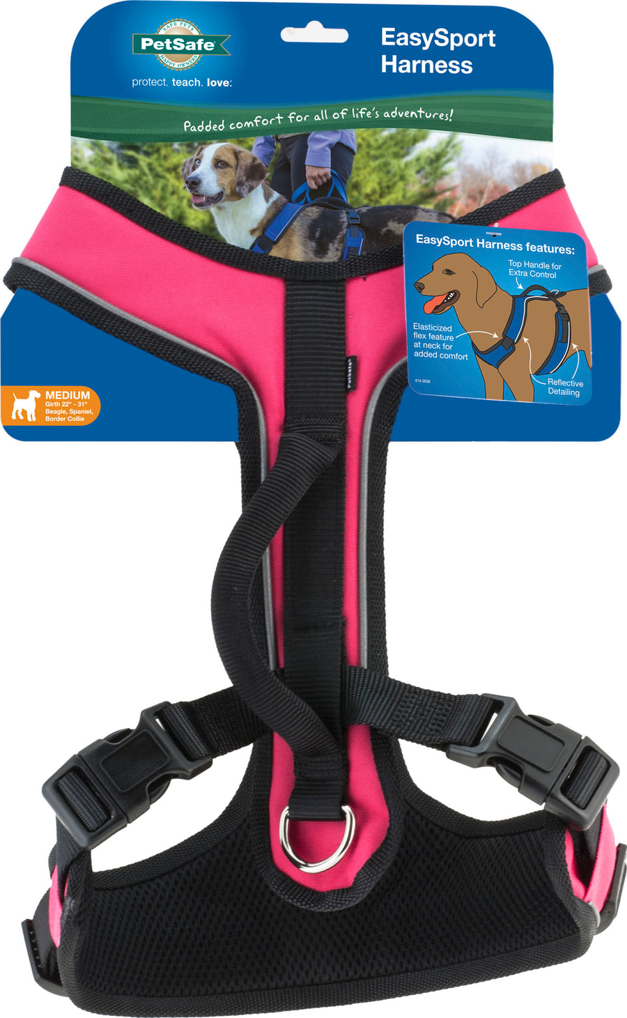 Petsafe Easysport Dog Harness, Pink, MD - Harnesses
