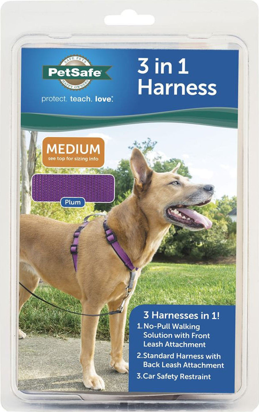 Petsafe 3 in 1 Harness, Plum, XS - Harnesses