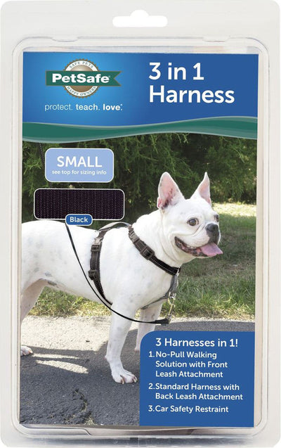 Petsafe 3 in 1 Harness, Black, SM - Harnesses