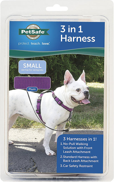 Petsafe 3 in 1 Harness, Plum, SM - Harnesses