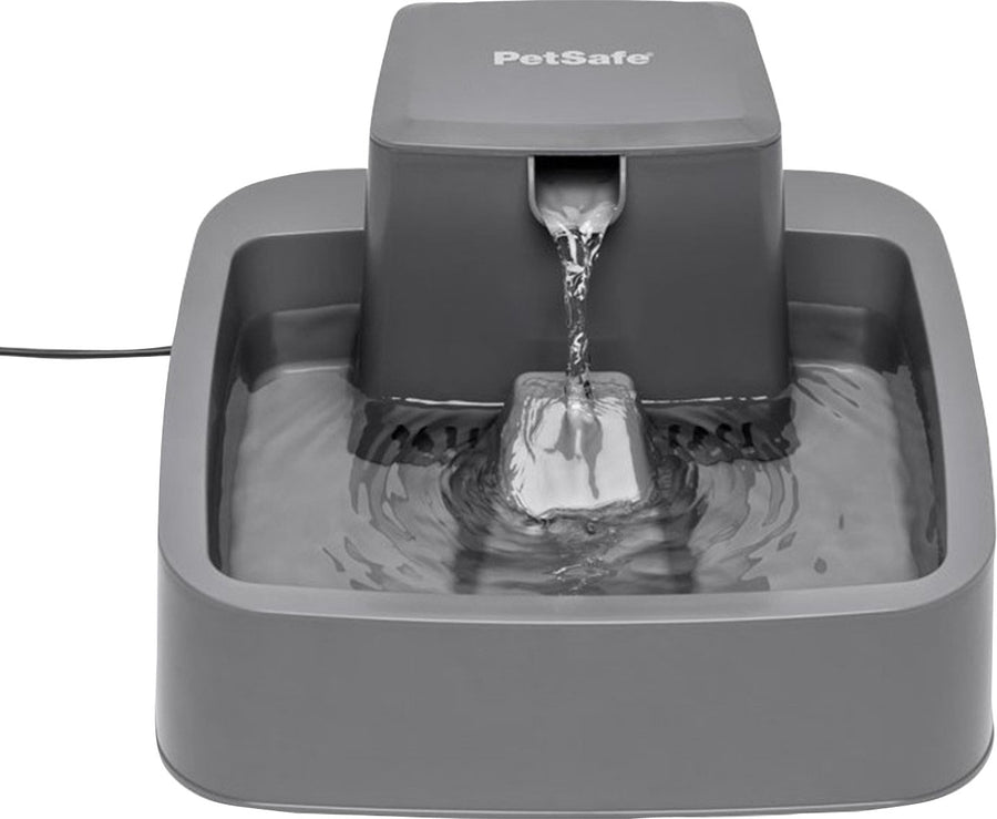 Petsafe Drinkwell Free-Fall Pet Fountain, Gray, 1/2 gal - Fountains
