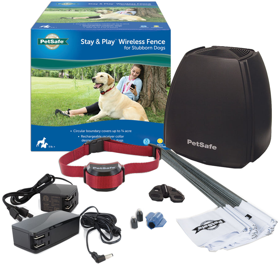Petsafe Stay & Play Wireless Fence Stubborn Dogs, Black, 3/4 Acre - Fencing & Zone Controls