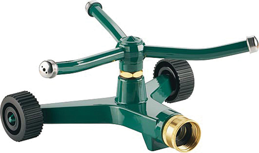 Melnor Metal Revolving Sprinkler W/Wheeled Base, 45 ft - Sprinklers and Accessories