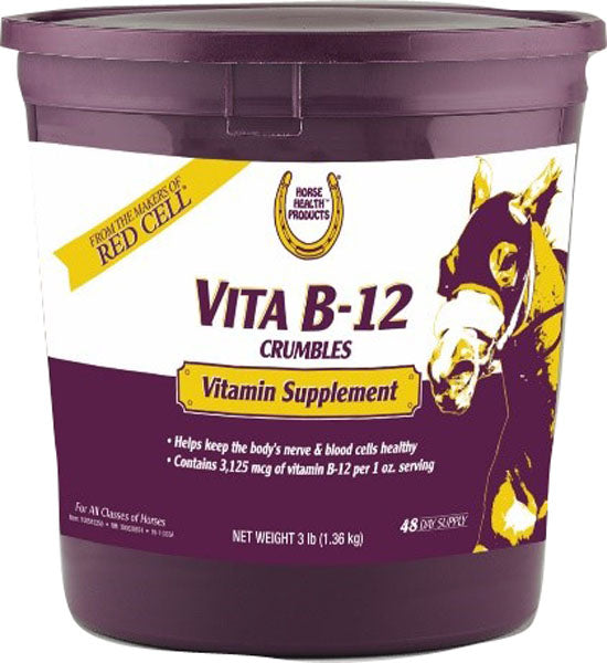 Horse Health Products Vita b12 Crumbles Vitamin Supplement, 3 lb - Vitamin B