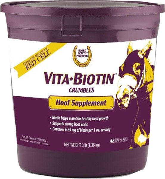 Horse Health Products Vita Biotin Crumbles Hoof Supplement, 20 lb