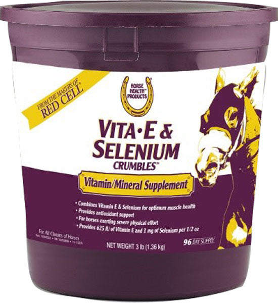 Horse Health Products Vita E & Selenium Crumbles Supplement, 3 lb - Vitamin E/ Selenium