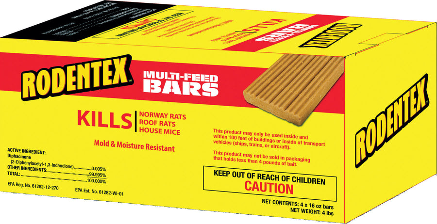 Farnam Rodentex Multi Feed Bar, 16 oz-4 pk - Killing Agents