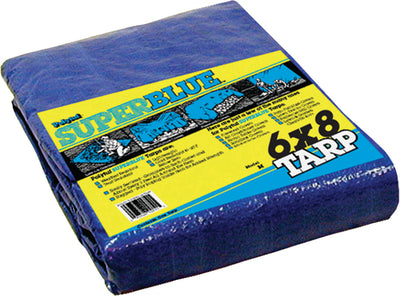 Polytuf Super Blue Tarp, Blue, 6x8 ft-2.3 oz - Polytarp