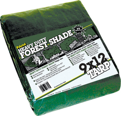 Polytuf Heavy Duty Forestshade Tarp, Green, 9x12 ft-4.5 oz - Polytarp