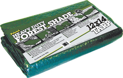 Polytuf Heavy Duty Forestshade Tarp, Green, 12x14 ft-4.5 oz - Polytarp