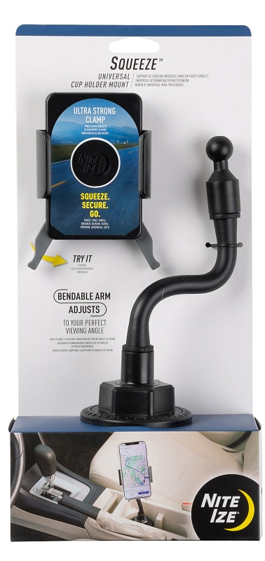 Nite Ize Squeeze SUCH-01-R8 Universal Cup Holder Mount