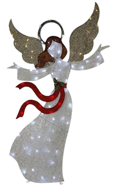 Santas Forest 52909 Pre-Lit 3D Mesh Fabric Angel