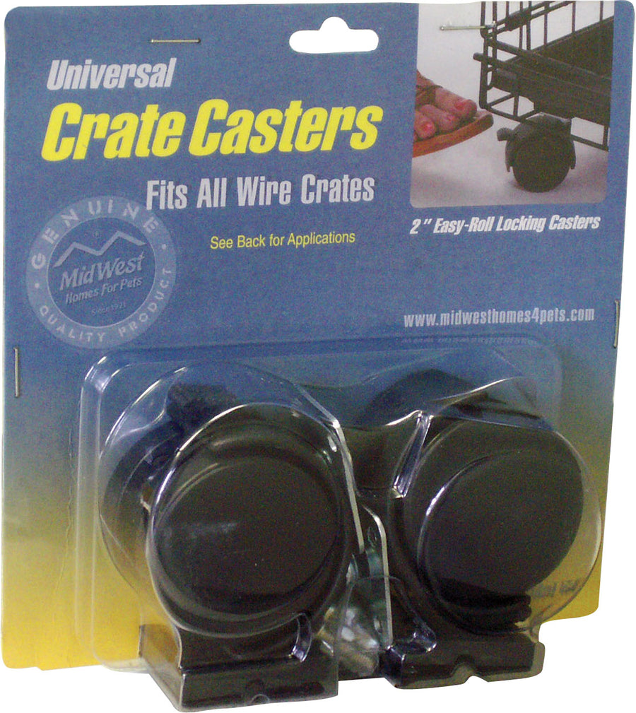 Midwest Homes Dog Crate Casters, Black, 2 pk - Accessories