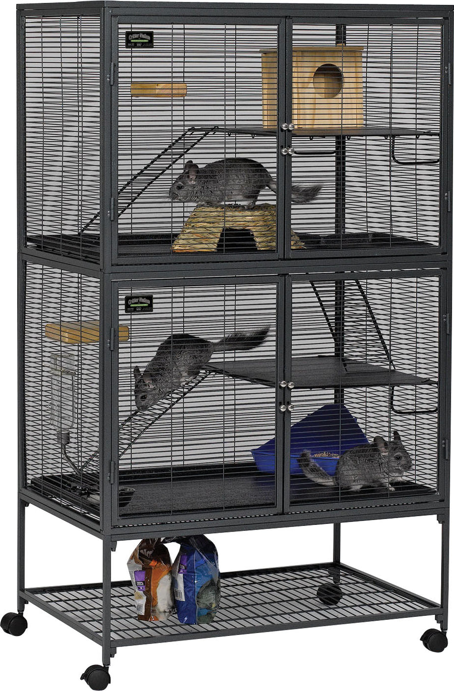 Midwest Homes Critter Nation Double Unit, Gray, Dbl - General Cage