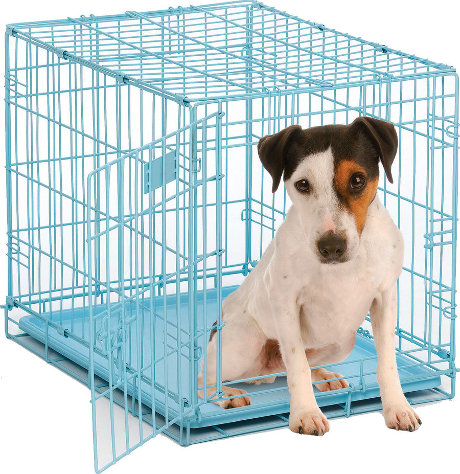 Midwest Homes I-Crate Single Door, Blue, 24x18x19 in - Metal