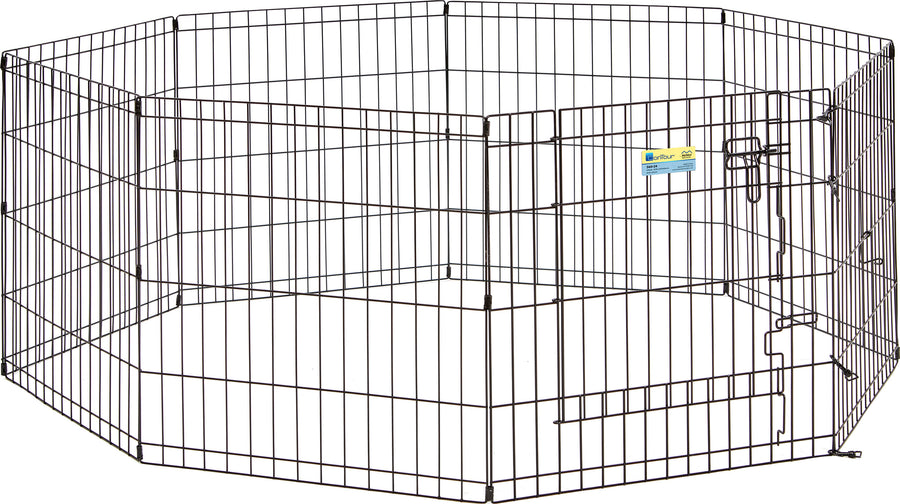 Midwest Homes Contour Exercise Pen W/Door, Black, 24 in - Exercise Pens